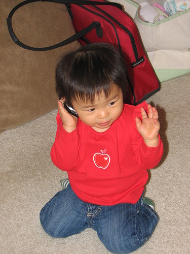 Chatting on the phone