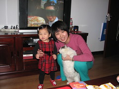 Nadia and Kiki and the cat