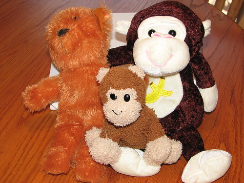 'Herman the Bear' 'Mo the Monkey' and 'Tiny Monkey'