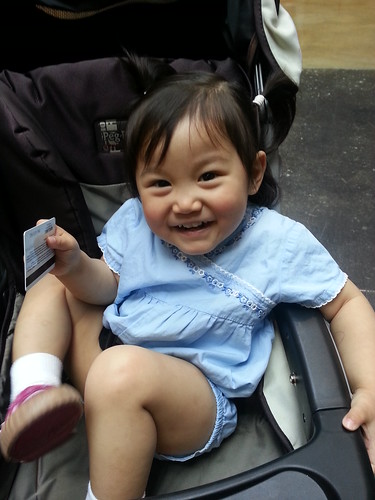 Happy girl at the mall