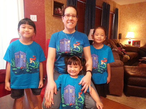 In our new TARDIS and Ariel shirts