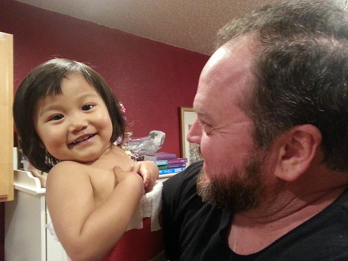 Dani smiling with Daddy