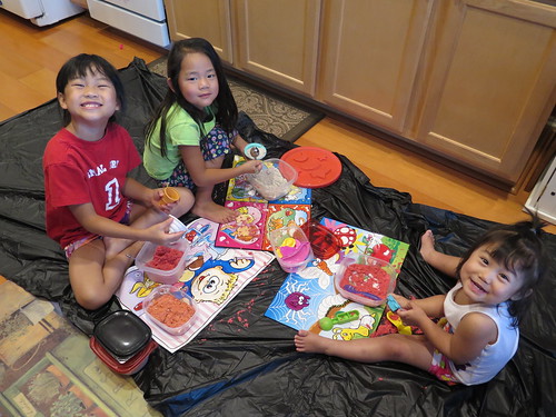 Moon sand kept them busy for hours.