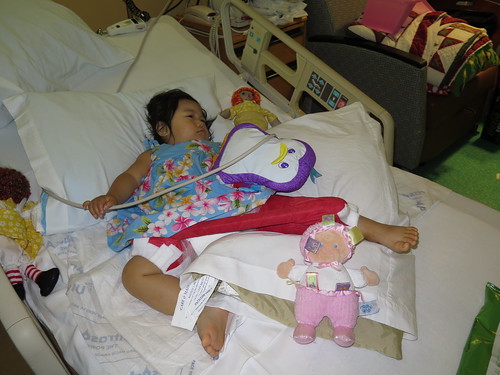 Dani watching Mulan and waiting to leave.